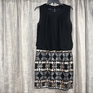black and gold dress I.N. Studio size 8